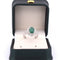 Bague en or blanc 18 carats avec émeraude de 1,80 carat et diamants