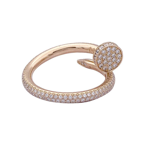 Bague 55 Bague Cartier, "Juste Un Clou", or rose, diamants. 58 Facettes 33751