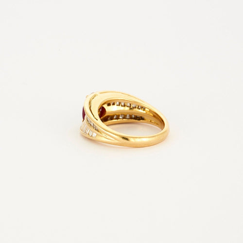 Bague 51 Bague La Protégée or jaune et rubis 58 Facettes LP780