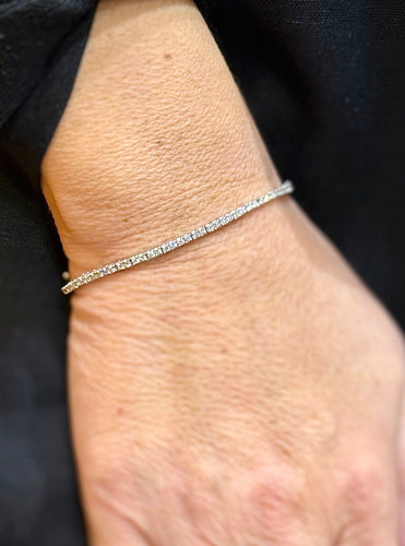 Bracelet Bracelet rivière de diamants , or blanc 18 carats 58 Facettes