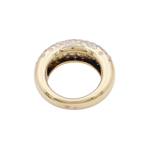 Bague 53 Bague Chaumet, "Grains de Caviar", or jaune et diamants. 58 Facettes 34895