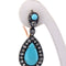 Boucles d'oreilles Boucles d'oreilles en or et argent, turquoise naturelle 58 Facettes