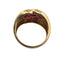 Bague vintage en or jaune , rubis et diamants