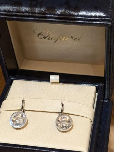 Boucles d'oreilles Boucles d'oreilles CHOPARD Happy Diamonds en or gris et diamants 58 Facettes