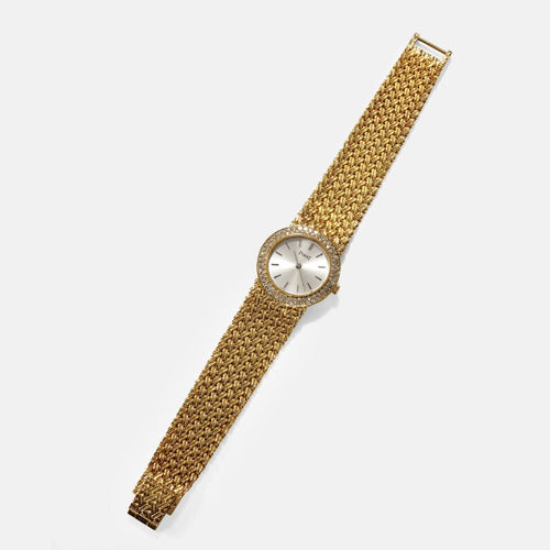 Montre Montre Piaget vintage en or jaune et diamants 58 Facettes