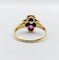 Bague 56 Bague fleur antique or jaune, diamant, saphirs roses et diamants 58 Facettes A05621