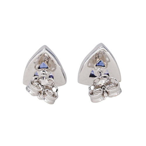 Boucles d'oreilles Boucles d'oreilles Puces Or blanc Tanzanite, Diamant 58 Facettes 4423606RV