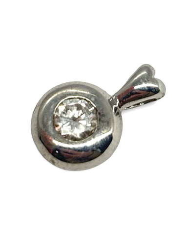 Pendentif Pendentif or blanc et diamant 0,35 ct 58 Facettes 1301