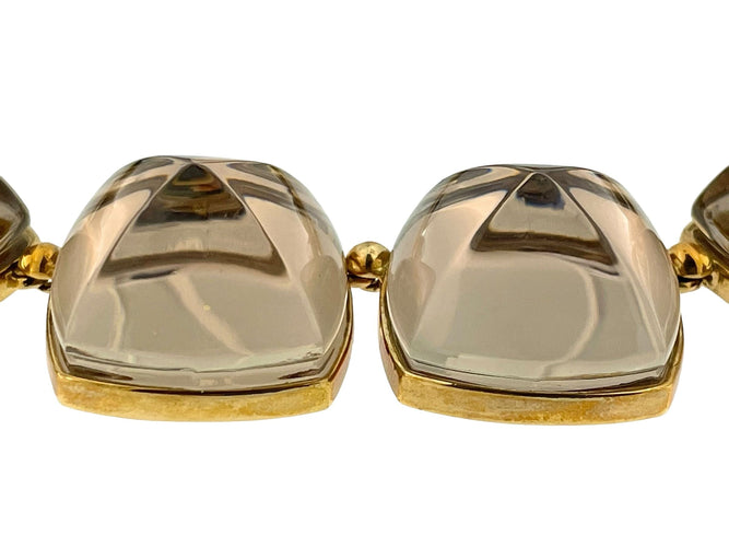 Collier Baccarat - Collier or jaune et cristaux de fumée 58 Facettes