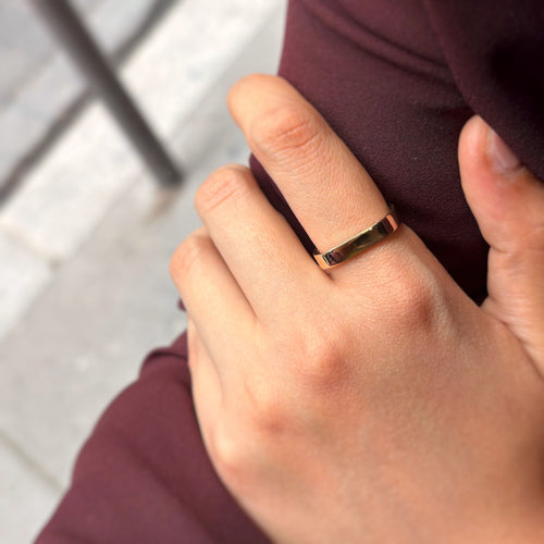 Bague 60 Alliance La Carrée Or jaune - DINH VAN 58 Facettes 250045SP