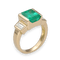 Bague 50-51 Bague en or jaune 18K avec emeraude de Colombie 2,88 cts et diamants baguette - Certificat Carat Gem Lab - Taille ajustable 58 Facettes FB09851