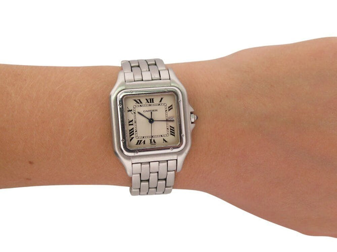 Montre montre CARTIER panthere gm 130000c quartz 41 mm acier   +boite 58 Facettes 269447