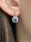 Boucles d'oreilles Boucles d’oreilles dormeuses Belle Époque en or rose, platine, saphirs et diamants 58 Facettes