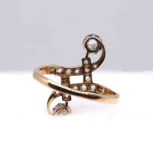 Bague 52 Bague ancienne or et diamants 58 Facettes 12941