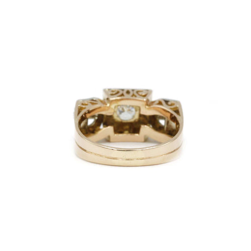 Bague 55 Bague or blanc et diamants 58 Facettes 240303R