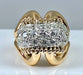 Bague 54 Importante bague or jaune sertie de 33 diamants, vers 1960 58 Facettes AB391