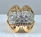 Bague Importante bague or jaune sertie de 33 diamants, vers 1960 58 Facettes AB391