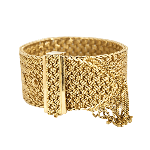 Bracelet Bracelet ceinture en or jaune tressé. 58 Facettes MON0828X2