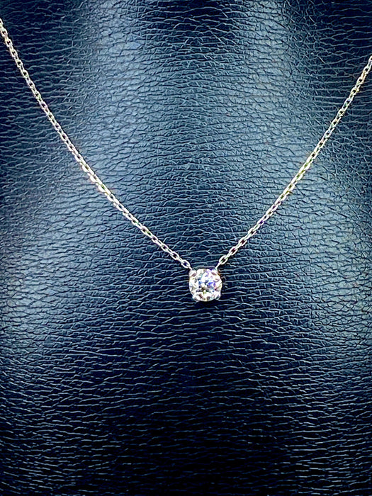 Collier Collier chaîne or blanc diamant 0,49 carat 58 Facettes AB415