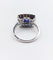 Bague Art Déco Platine, saphir pain de sucre et diamants, Branar Paris 58 Facettes A06224