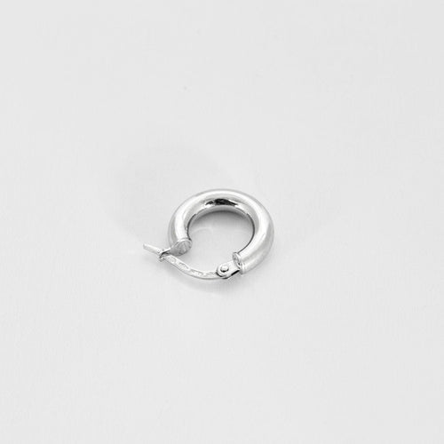 Boucles d'oreilles Boucles d'oreilles créole bombée en or blanc 58 Facettes LP797