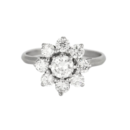 Bague 52 Bague marguerite or blanc et diamants 58 Facettes 240266