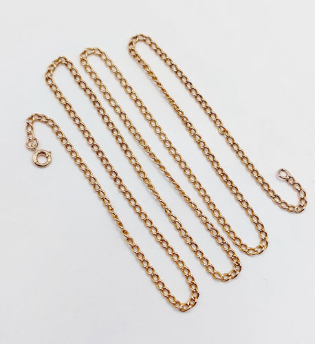 Collier Chaine vintage or rose, mailles gourmettes 58 Facettes B01017