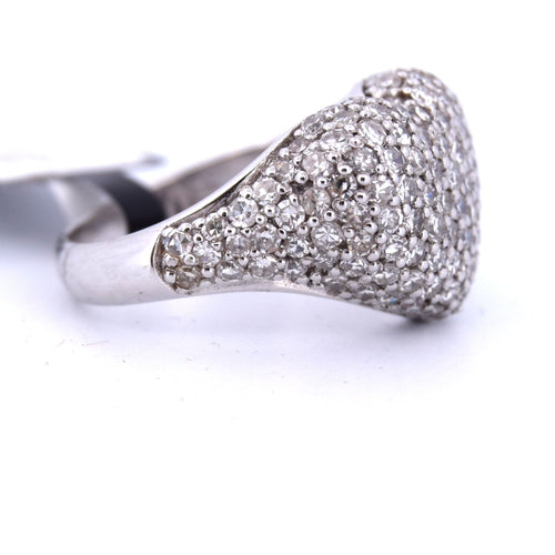 Bague 54 Bague coeur en diamant 58 Facettes