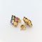 Boucles d'oreilles Boucles d'oreilles pierres multicolores or jaune 58 Facettes 29037