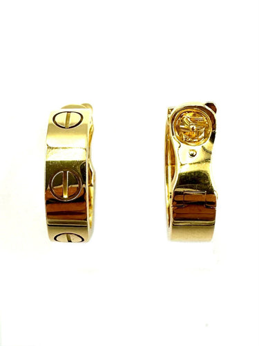 Boucles d'oreilles CARTIER. Collection "LOVE", créoles or jaune 18K 58 Facettes