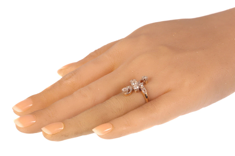 Bague 57 Héritage de l'amour : bague de fiançailles en diamant des années 1910 58 Facettes 21345-0169