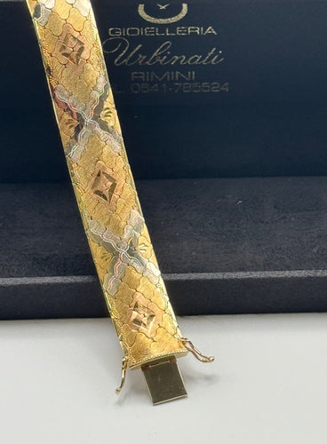 Bracelet Bracelet tapis vintage en or jaune 58 Facettes