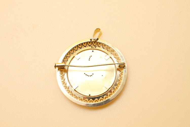 Pendentif Dropsy - Broche/Pendentif Art Nouveau or et diamants 58 Facettes