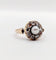 Bague 55 Bague marguerite antique en or rose 18k avec perle et diamants taille roses 58 Facettes A06463
