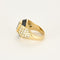 Bague 54 Bague en or jaune, saphirs et diamants 58 Facettes B250464