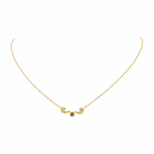 Collier Collier Or jaune Rubis, Diamant 58 Facettes 4815596CN