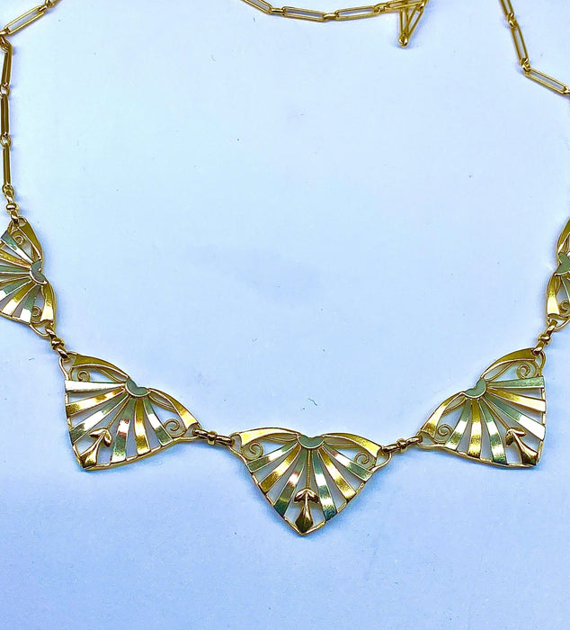 Collier Collier draperie or jaune et or blanc, époque 1900/1930 58 Facettes AB394