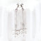 Boucles d'oreilles Longues boucles d'oreilles en or blanc 18 carats serties de diamants taille brillant 58 Facettes VV1-E
