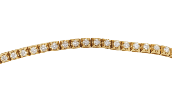 Bracelet Bracelet rivière en or jaune et diamants 1,50ct 58 Facettes 32843