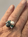 Bague 53 Bague Toi & Moi Or Gris Perles Diamants Emeraudes 58 Facettes LOT 6089