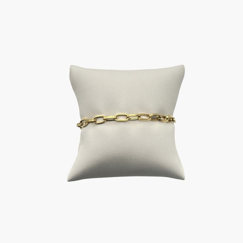 Bracelet Bracelet maille trombone en or jaune 750 58 Facettes 149064432