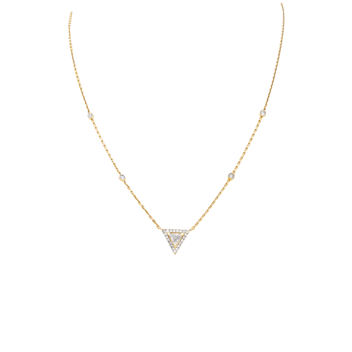 Collier Collier Messika, "Théa", or rose et diamants. 58 Facettes 35299