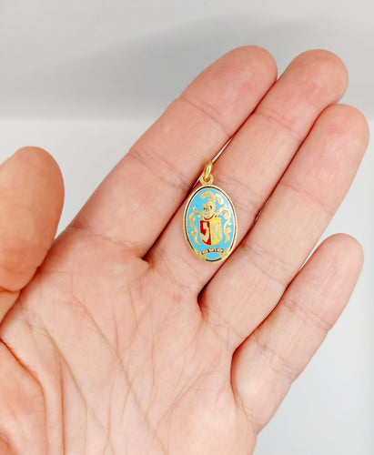 Pendentif Pendentif antique or jaune blason finement émaillé 58 Facettes A06274