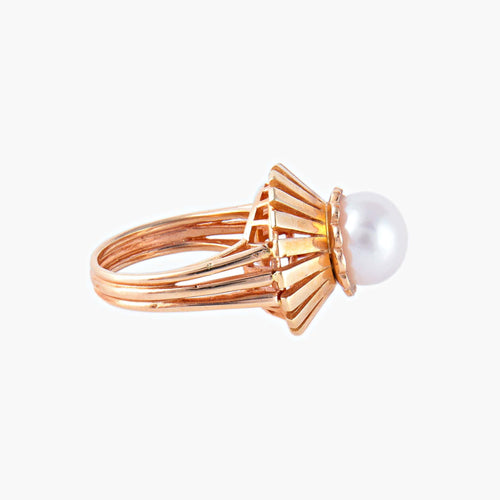 Bague 55 Bague Perle blanche 58 Facettes AB590