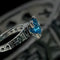 Bague 53.5 TOURNAIRE Paris - Bague French Kiss or blanc, topaze bleue. 58 Facettes 123577.8