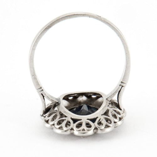 Bague 53.5 Bague Pompadour Saphir Art-Déco 58 Facettes