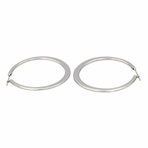 Boucles d'oreilles Créoles Or blanc