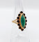 Bague 53 Bague marquise or jaune, chrysoprase et grenats (circa 1890) 58 Facettes A05098
