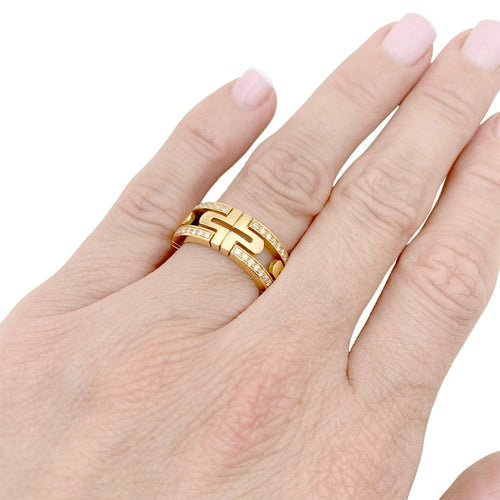 Bague 52 Bague Bulgari, "Parentesi", or jaune et diamants. 58 Facettes 35005