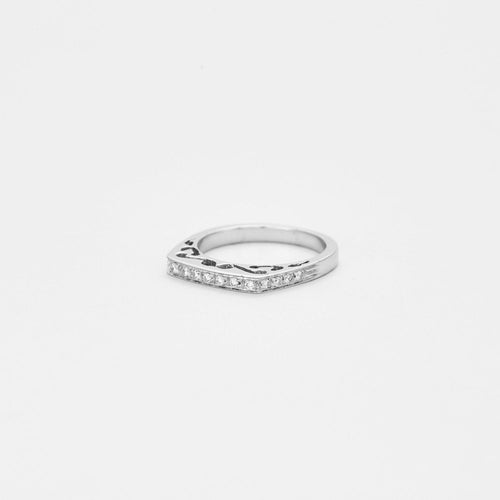 Bague 54 Bague demi-éternité diamants 58 Facettes 2519